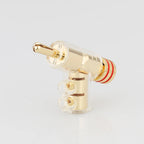 4pcs/set VB202G High Performance 24K Gold Plated Audio Banana Connectors 45Dgree Locking Banana Plug For Hifi Speaker Cable