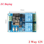 ESP8266 ESP-01 WiFi Relay 1 2 4 Way Channel 5V 12V Things Smart Home Remote Control Switch ESP01 Wireless Module Phone APP