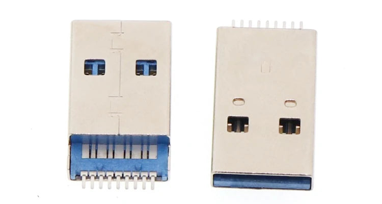 5Pcs USB Connectors 3.0 A Type Female AF Type 90 Degree Side Insertion 180 Degree High Speed Interface MICRO Connector