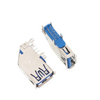 5Pcs USB Connectors 3.0 A Type Female AF Type 90 Degree Side Insertion 180 Degree High Speed Interface MICRO Connector