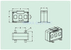 QQQThree-Phase Current Transformer Combined 100A,250a,400a,630a /100mA 3 Phase Integrated Low-Voltage CT for Instrument Meter