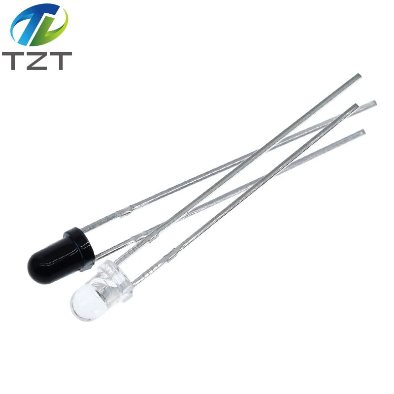 F3 3MM 940nm LEDs infrared emitter and IR receiver diodes each 5pcs Infrared to tube For arduino