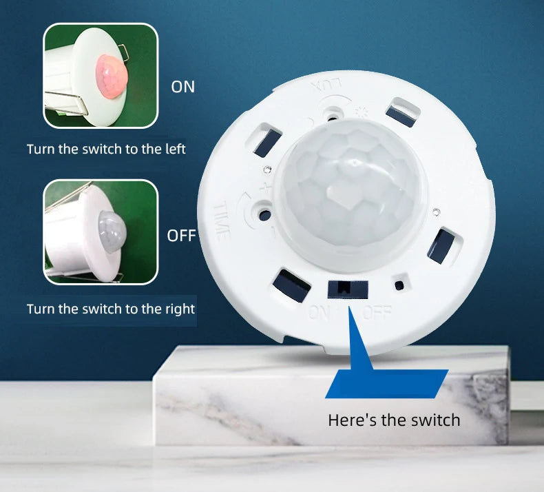 New Reed Switch Signal Switch Silent Dry Contact 12V-24V Ceiling Mini Embedded Infrared Human Body Motion Sensor Switch