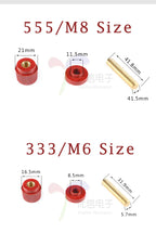 2pcs/1pc 6MM 8MM Full Copper Posts Brass Terminal Blocks Power Supply Terminals M6 M8 Welding Machine Inverter Post Connector