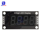 TM1637 0.36" 4 Bit LED Digital Tube Display 7 Segments Red Green Blue Yellow White LED Module Board with Pin for Arduino
