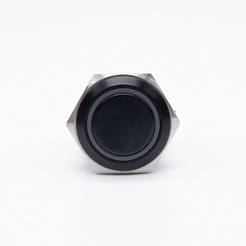 Black Push Button Switch with Wire Led Light 16/19/22mm Waterproof Illuminated  Metal Latching Momentary 5V 12V 220V Red Blue