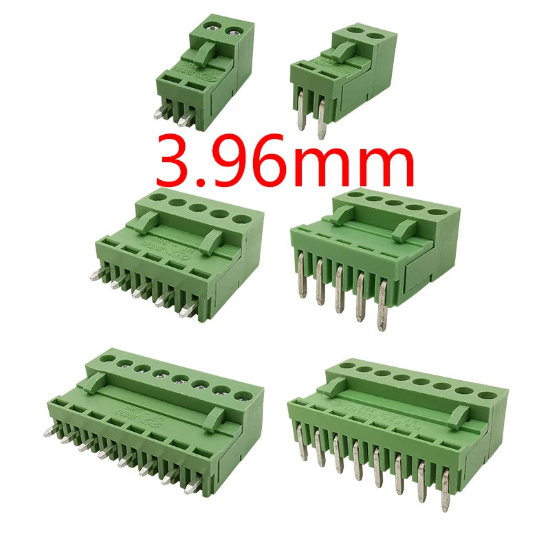 5Pairs KF2EDG 15EDG 3.5mm/3.81mm/3.96mm/5.08mm PCB Screw Terminal Block Connector Pin Header Socket Straight/Right Angle 2-12Pin