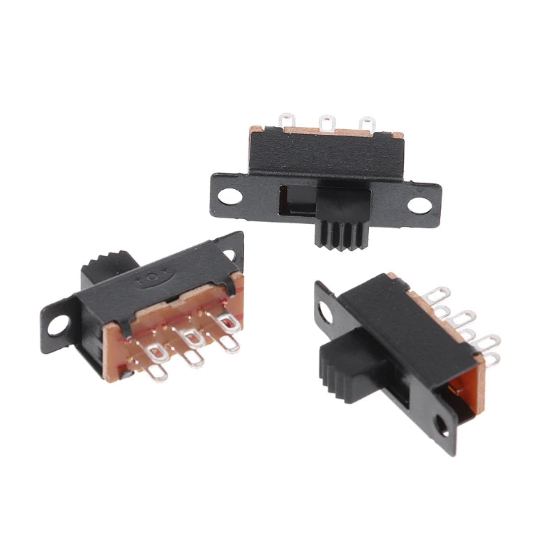 10Pcs SS22F32 6 Pins 2 Positions DPDT On/On Mini Slide Switch 0.5A Toggle Switch Y5GB