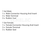 Sumitomo 3 Pin HX 040 Male Female Waterproof Automotive Electrical Wire Connector for Honda 6189-7037 6189-0887
