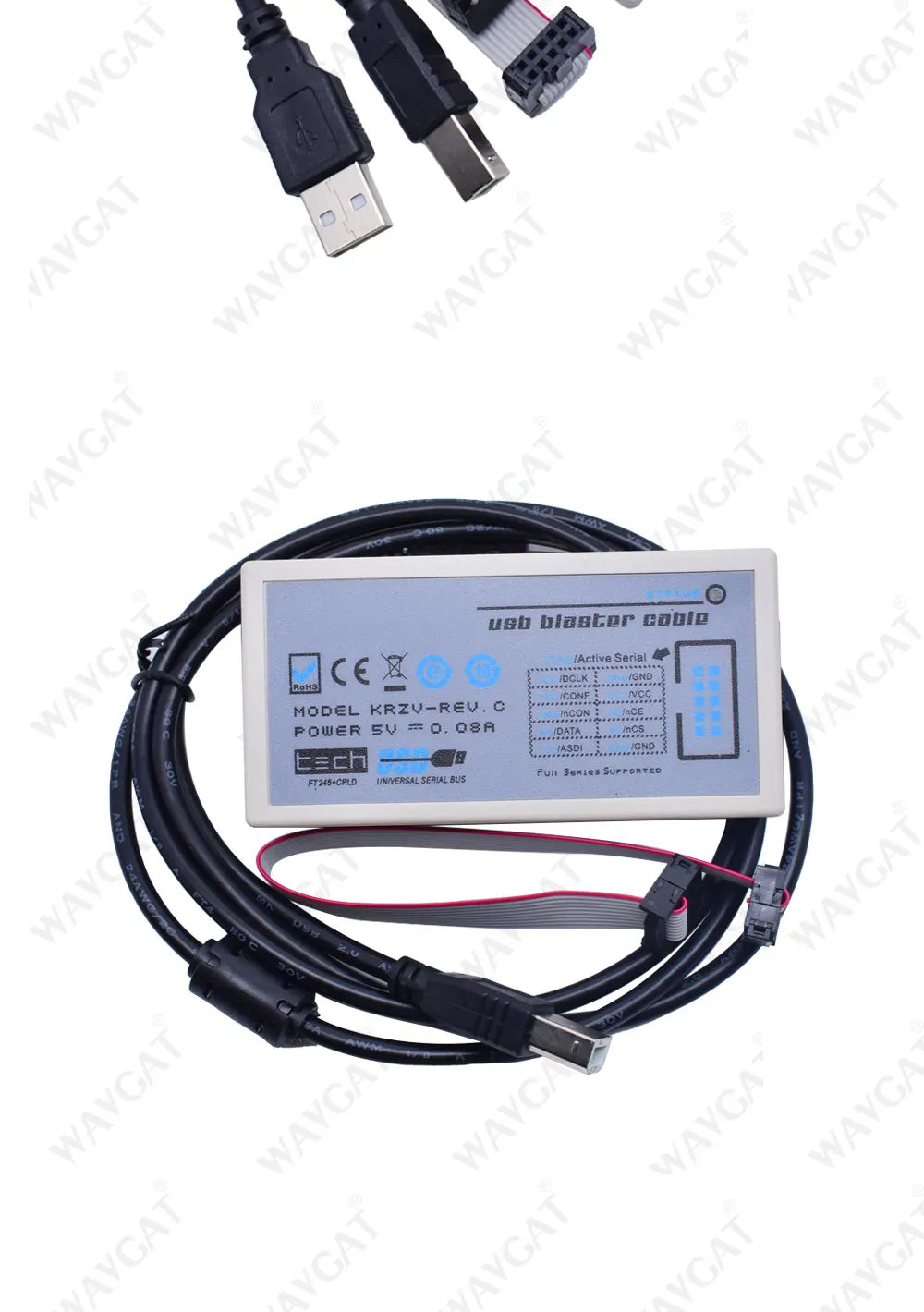 FT245+CPLD USB Blaster Download Cable FPGA / CPLD Downloader Altera High Speed Download Cable USB Type-B Interface Cable
