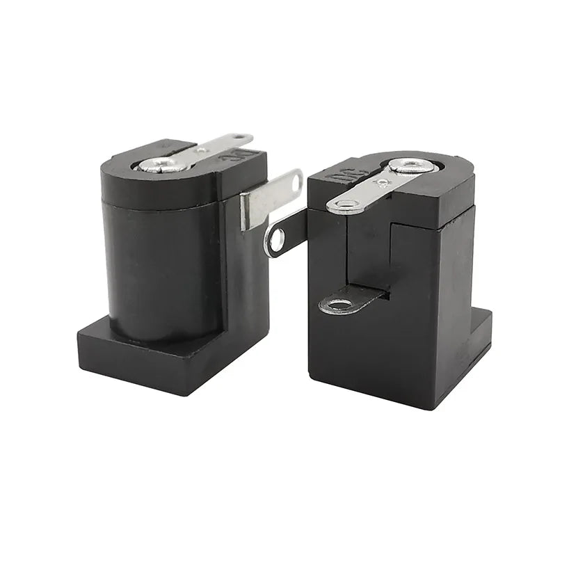 10Pcs DC-005 DC Power Female Jack Adapter Right Angle 3 Pin Barrel Type 5.5x2.1mm DC Jack Socket PCB Mount Terminals Connector