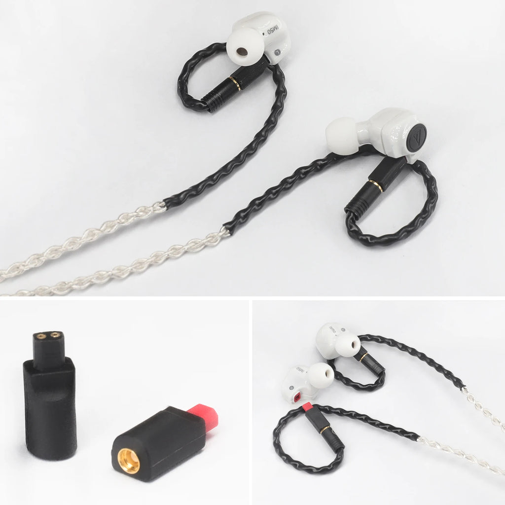 OKCSC MMCX Cable Connected to for Sony MDR EX1000 EX800 MDR7550 EX600 Earbuds Connector in Curved Shape Audio Jack Adapter