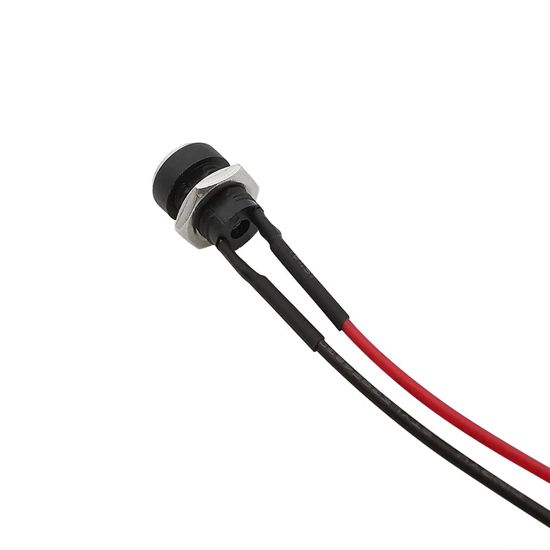 5/10Pcs DC Power Connector 5.5 x 2.1mm Female Jack Socket Panel Mount Adapter Connectors with 20AWG Electronic Wires Cable