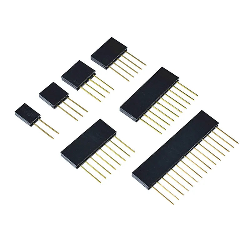 10PCS 2.54mm Single Row Female Long Pins 11mm Breakaway PCB Board Pin Header Socket Connector 1*2/3/4/6/8/10/15Pin For Arduino