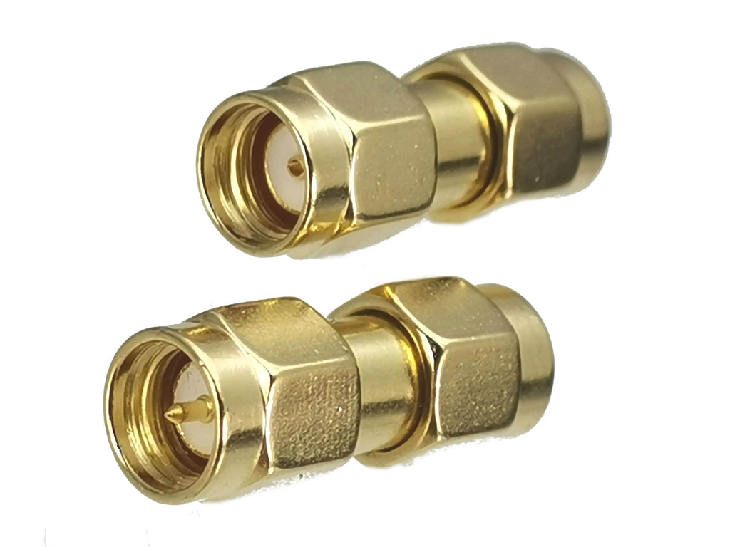 1pcs Connector Adapter SMA RP-SMA to SMA RPSMA Male Plug & Female Jack Straight & Right angle RF Coaxial Converter New Brass