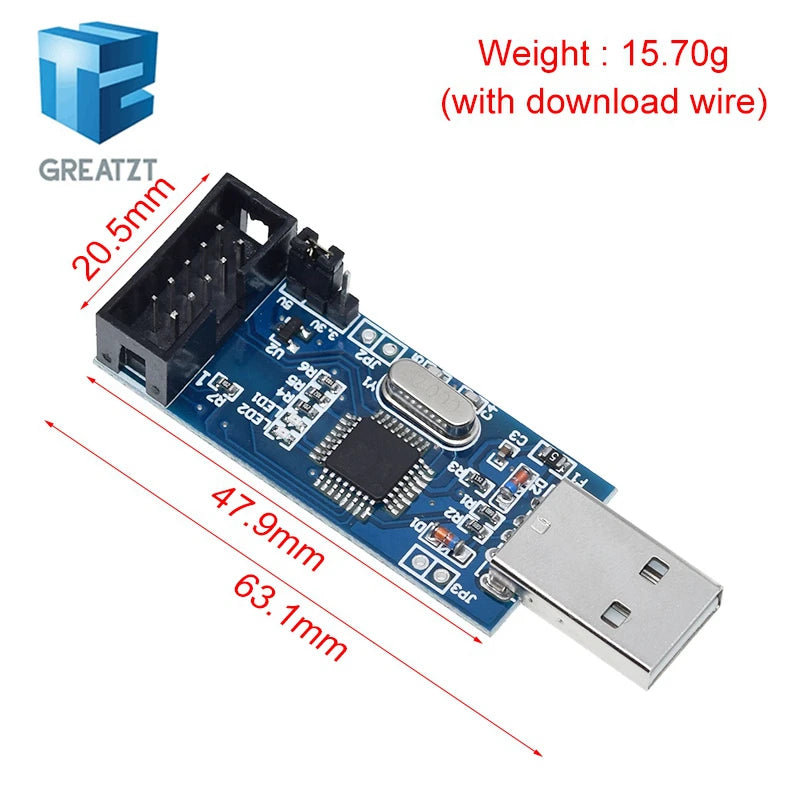 GREATZT USBASP USBISP AVR Programmer USB ISP USB ASP Support Win7 64K