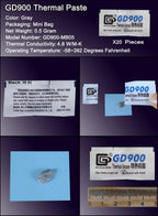 100 Pieces 0.5g Mini Bag Packaging GD Brand Series GD900 Thermal Grease Paste CPU Heat Sink Compound MB05