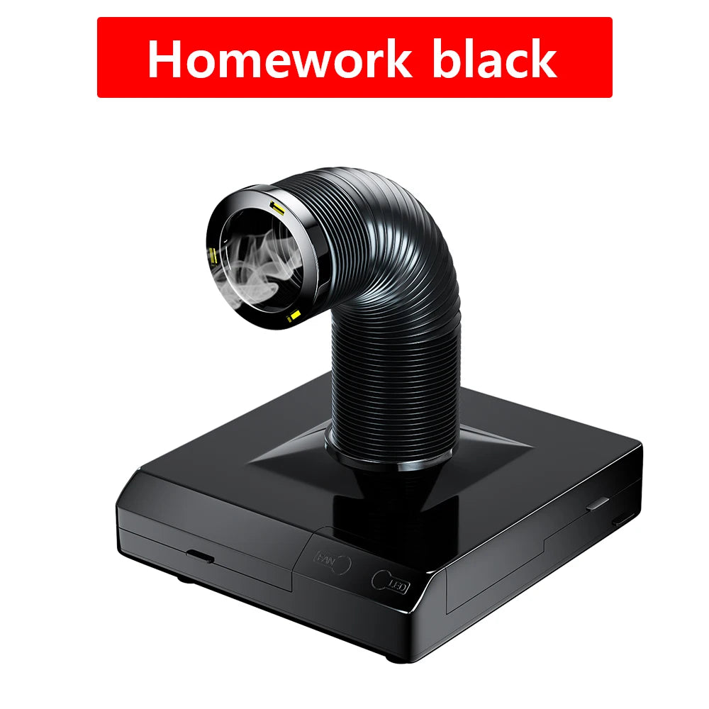 LUXIANZI Fume Extractor Smoking Instrument With LED Light 220V Activated Carbon Filter Sponge Solder Iron Smoke Absorber