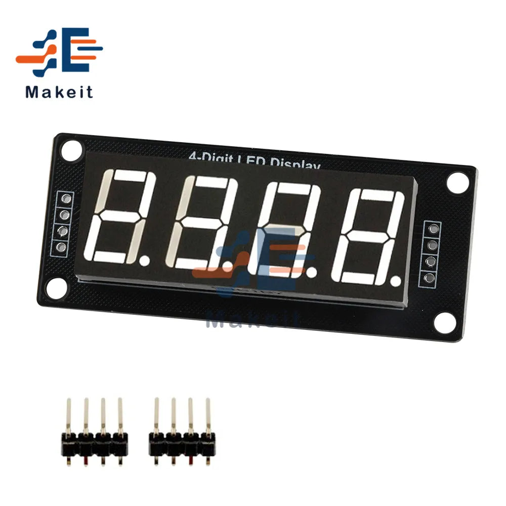 0.56 inch 0.56" TM1637 4-Digit 7 Segments Digital Tube Clock Module 4 Bits Double Dots LED Display Screen Board for Arduino