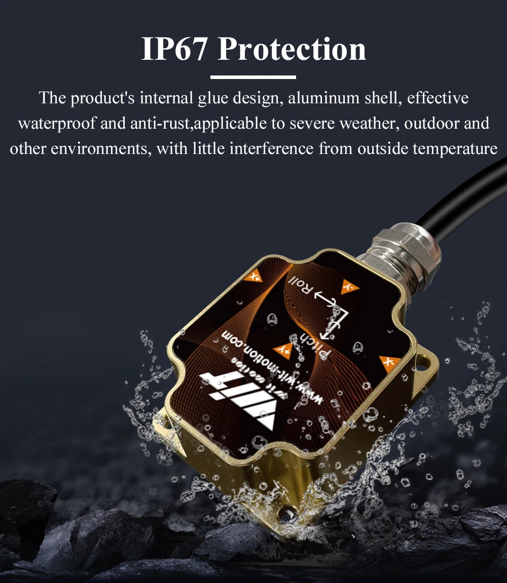 WitMotion HWT9053(X/Y±0.001°)3-Axis Acceleration+Gyro+Euler Sensor IP68 AHRS IMU Built in RM3100 Magnetometer Chip for UAV Robot