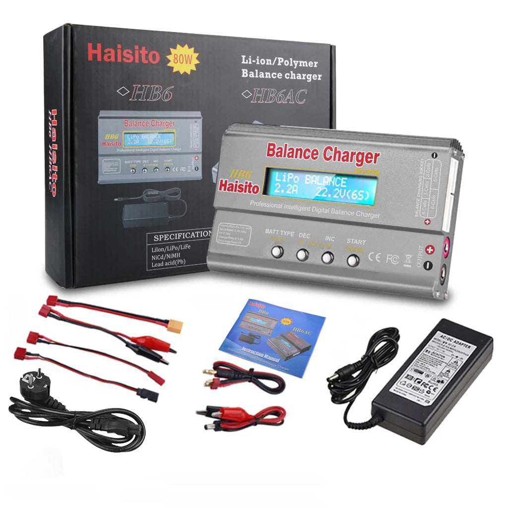 HTRC imax b6 80W Lipo Charger For Lipo NiMh Li-ion Ni-Cd Battery Balance Charger Discharger With 12V 6A Power Supply Optional