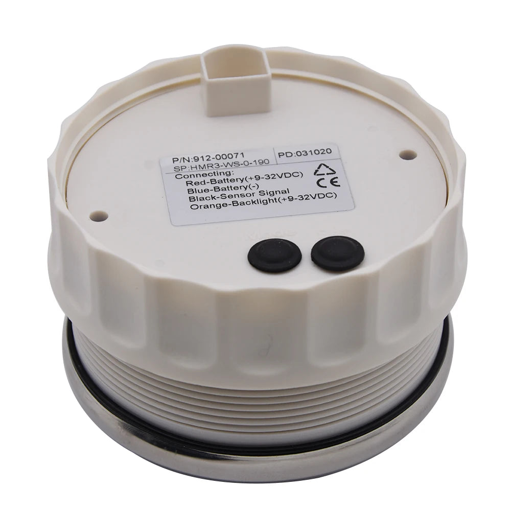 12V/24V STBD PORT Rudder Angle Meter 85mm Rudder Angle Indicator with 0-190 ohm Rudder Angle Sensor 7 Color Backlight Customized