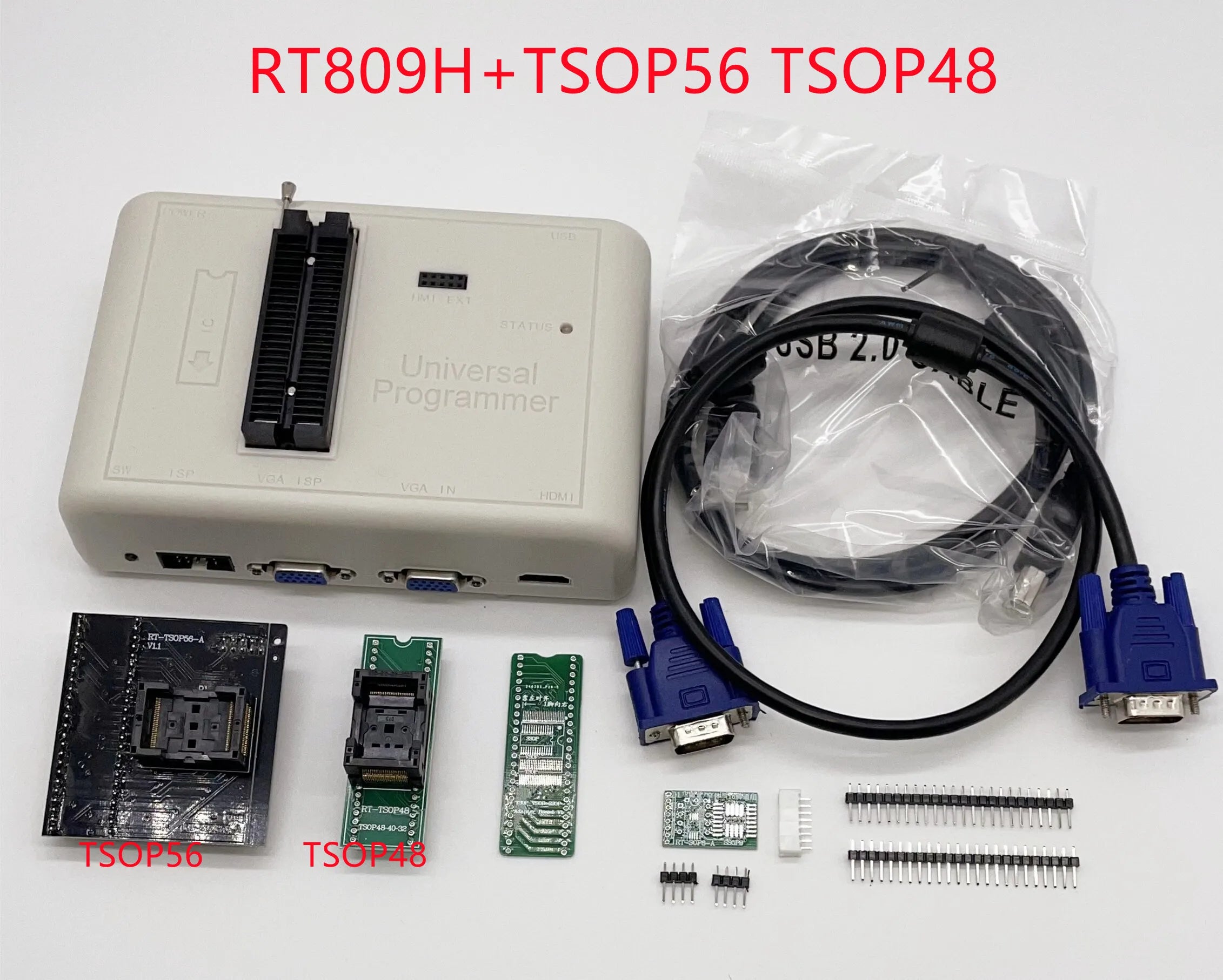 100% Original RT809H RT809HSE EMMC-Nand FLASH Programmer  with BGA48 BGA63 BGA64 BGA169 Adapter RT809H EMMC Nand Flash TSOP48