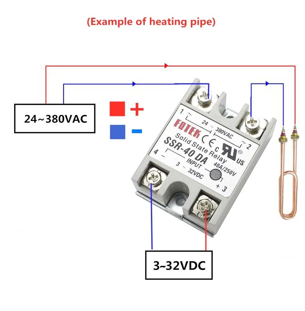 SSR-10 25 40 50 60 75 80 100DA DC Control AC SSR White Shell Single Phase Solid State Relay Without Plastic SSR-25DA SSR-40DA