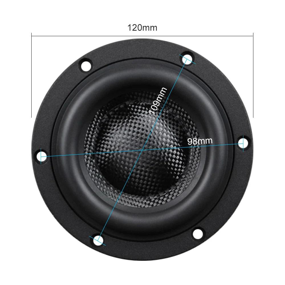 AIYIMA 1Pcs 4 Inch Subwoofer Speaker HiFi Home Theater Glass Fiber Cone Audio Speaker 4 8 Ohm 80W Loudspeaker