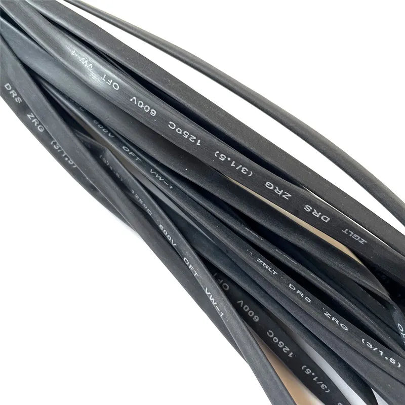 5Meters/Lot Black 1mm 1.5mm 2mm 2.5mm 3mm 3.5mm 4mm 5mm 6mm 8mm 10mm Heat Shrink Tube Heatshrink Tubing Wire Sleeving Wrap Kits