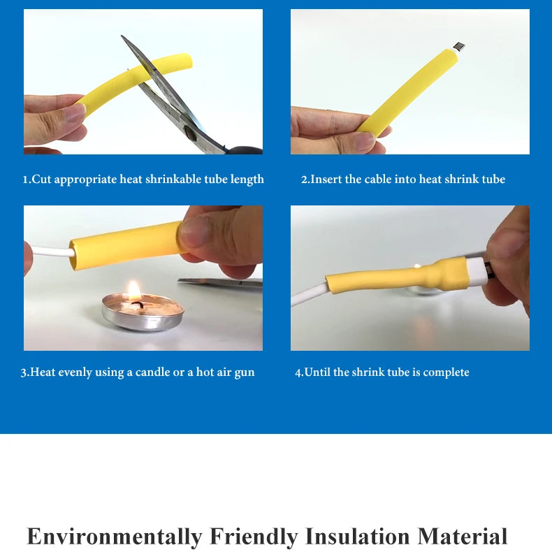 1M/piece 3:1 Heat Shrink Tube with Glue Dual Wall Tubing Diameter 1.6/2.4/3.2/4.8/6.4/7.9/9.5/12.7mm Adhesive Lined Sleeve Wrap