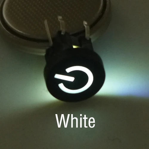 10PCS 6X6X7.2mm illuminated Momentary Tact Switch Button No Loacking 6Pin DIP LED 12V Mini Push Button Switch