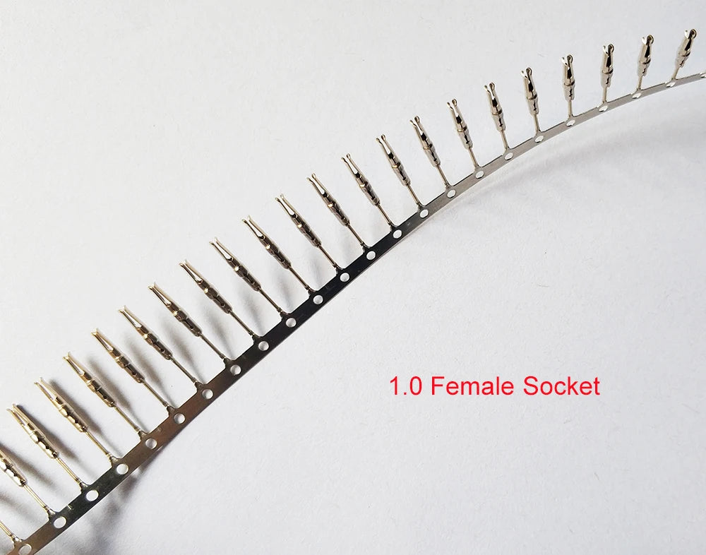 1.0mm Female Socket for DB Terminal Connector Gold plated Male/Female Pin for Nixie Clock Tubes IN12 IN18 QS27-1 SZ4-1 YS27-3