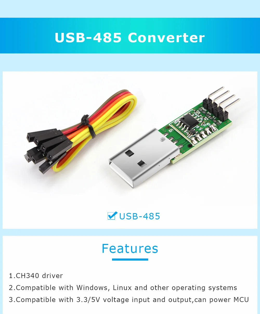 WitMotion USB-UART 6-In-1 Converter, Multifunctional USB-TTL/RS485/232, TTL-RS232/485,232-485)Serial Adapter, CH340/ CP2102 Chip