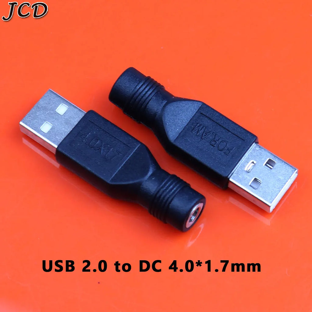 JCD 1pcs 3.5x1.35 4.0x1.7mm DC Power Female to Micro USB 2.0 Male Plug Connector Adapter for Smartphone Tablet Charger Converter