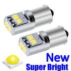 2PCS T11 233 H6W T4W BA9S BAX9S BAY9S LED Car Interior Reading Dome Lamp Auto Tail Side Bulb Parking Light License Plate Bulb