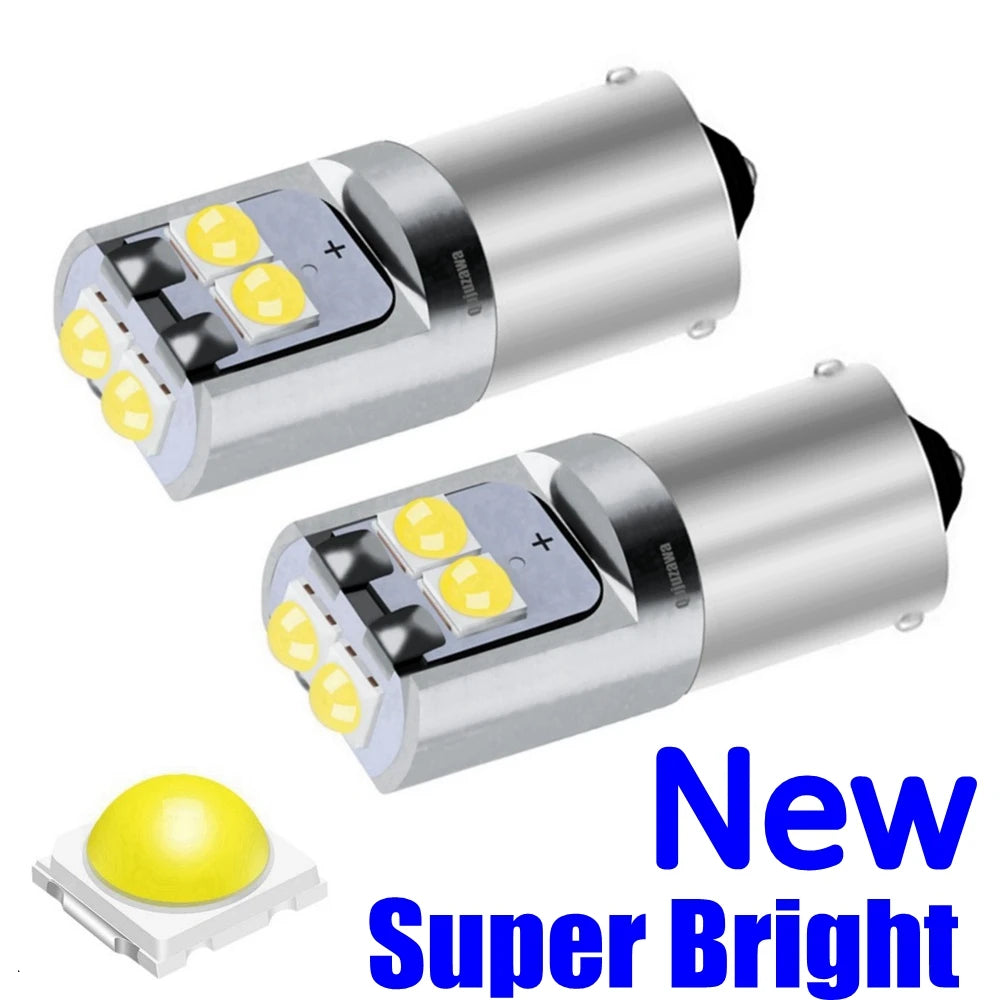 2PCS T11 233 H6W T4W BA9S BAX9S BAY9S LED Car Interior Reading Dome Lamp Auto Tail Side Bulb Parking Light License Plate Bulb