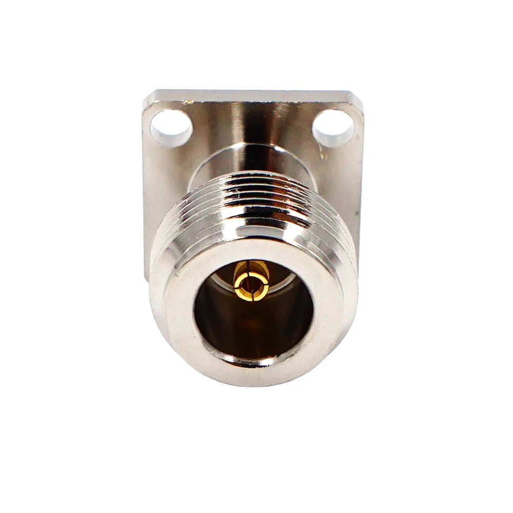 1Pcs N Female Jack 4-Holes Flange PTFE Solder Pannel Mount RF Adapter Connector