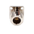 1Pcs N Female Jack 4-Holes Flange PTFE Solder Pannel Mount RF Adapter Connector