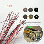 20pcs 12V 0805 1206 0603 Micro SMD Led Lamp Model Train DIY Model Making HO N OO Scale Pre-Soldered Micro Litz Wired Chip