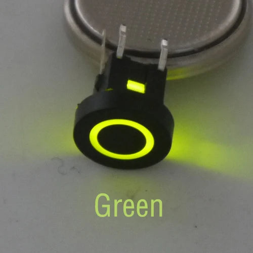 10PCS 6X6X7.2mm illuminated Momentary Tact Switch Button No Loacking 6Pin DIP LED 12V Mini Push Button Switch