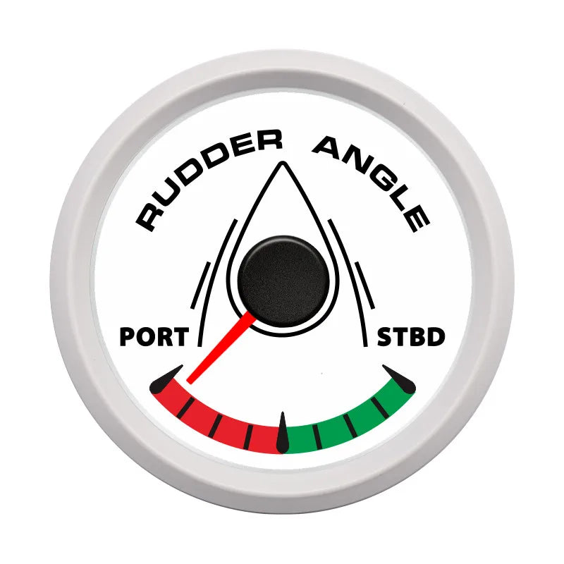 52mm 0-190ohm Waterproof Boat Marine Rudder Angle Indicator With Rudder Angle Sensor 7 color Backlight for Car Truck 12V/24V