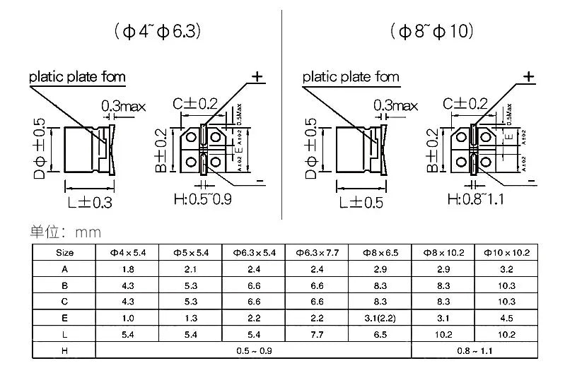 1UF~1000UF 6.3V-50V 400Pcs 24Value SMD Aluminum Electrolytic Capacitors Assortment Kit + Box