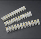 1pcs U H Type 12 Position Plastic Barrier Terminal Strip Block Barrier Screw Block Connection Strips for Electrical Wiring 3A10A