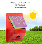 New Solar Infrared Motion Sensor Detector Waterproof 129dB Loud Remote Control Siren Security Alarm System For Home Yard Outdoor