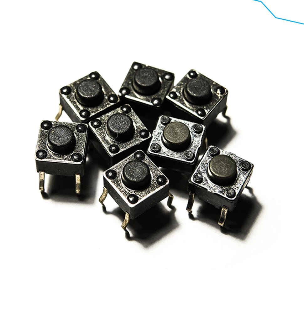 50PCS Momentary Tactile Push Button Click Switch 6X6mm 4.3mm-17mm H=4.3mm 4.5mm 5mm 6mm 7mm 8mm 9mm 10mm 13mm 14mm 4Pin Switch