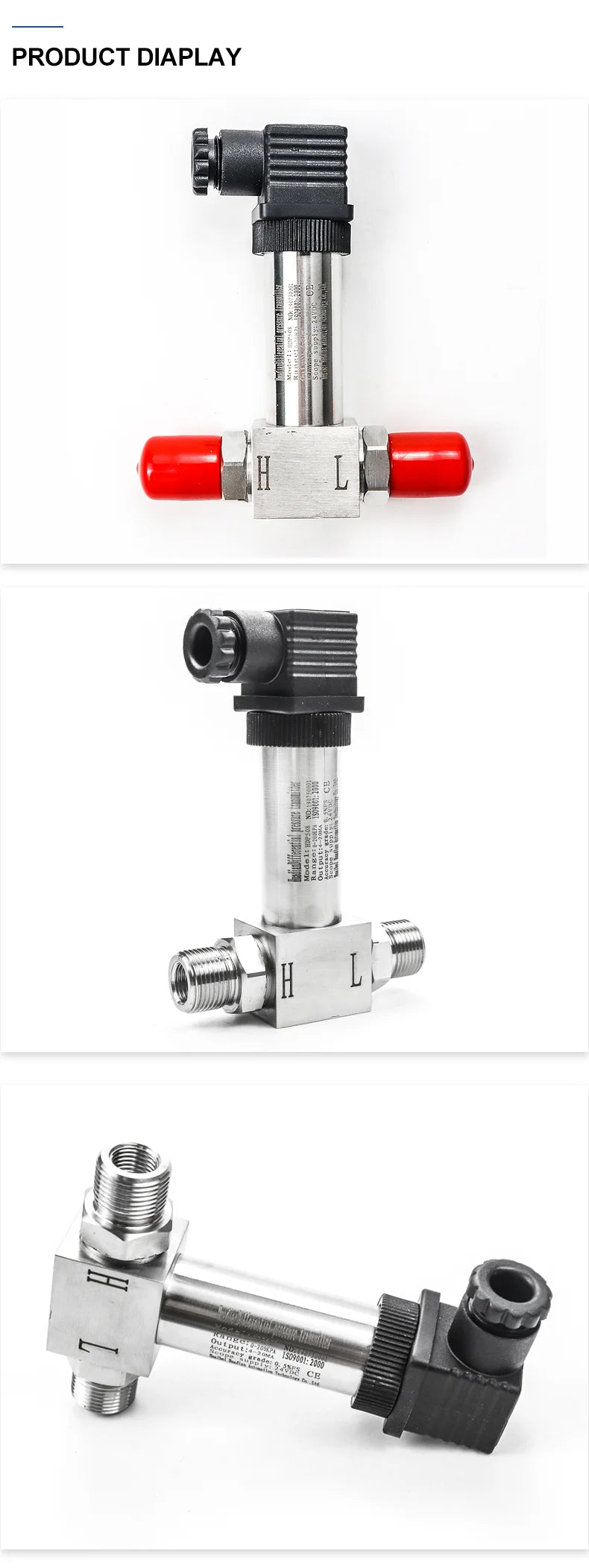 Waterproof Pressure Sensor With 0.1~6 Mpa Test Range 0.5% Accuracy and Diffused Silicon Core Differential Pressure Sensor