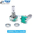 5PCS/LOT 20 Position 360 Degree Rotary Encoder EC11 w Push Button 5Pin Handle Long 15/20MM With A Built In Push Button Switch