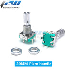 5PCS/LOT 20 Position 360 Degree Rotary Encoder EC11 w Push Button 5Pin Handle Long 15/20MM With A Built In Push Button Switch