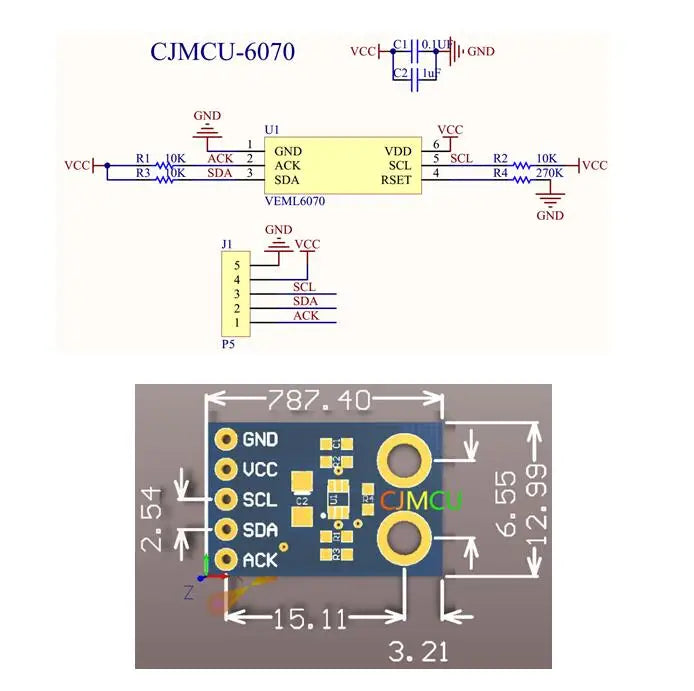 UV Detection Sensor Module VEML6075 VEML6070 UVA UVB S12SD GY-8511 ML8511 Ultraviolet Ray Module Light Sensor For Arduino